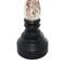 16" Black & White Wood Farmhouse Candlestick Holder Set